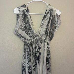 Y2K Rhinestone Floral Sheer Top LoveCulture